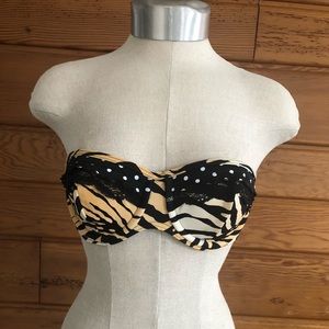 Polka Dot & Animal Print Swim Top